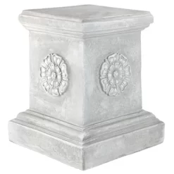 Design Toscano English Rosette Garden Sculptural Plinth: Large -Quality Garden Outdoor Store GUEST 7cf5a822 8438 4a8c afce cf229ba01834