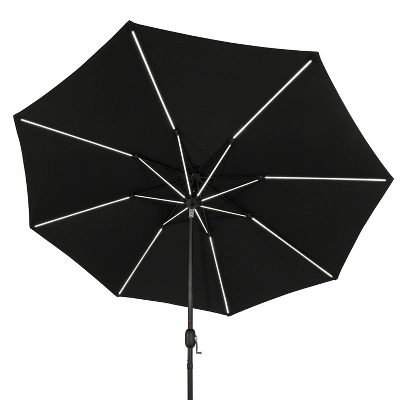 11' X 11' Calypso II Market Patio Umbrella With Solar LED Strip Lights Black - Island Umbrella 6 11' X 11' Calypso II Market Patio Umbrella With Solar LED Strip Lights Black - Island Umbrella - Image 6