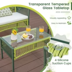 Costway 4PCS/8PCS Patio Round Wicker Conversation Set With Cushions Tempered Glass Side Table -Quality Garden Outdoor Store GUEST 7d2af006 09c0 44fb 926c 6c9bde550866