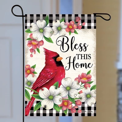 Collections Etc Cardinal Bless This Home Double-Sided Garden Flag 1 Collections Etc Cardinal Bless This Home Double-Sided Garden Flag