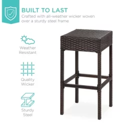 Best Choice Products 5-Piece Patio Wicker Bar Set W/ Built-In Bottle Opener, Hidden Storage Shelf, 4 Stools -Quality Garden Outdoor Store GUEST 7f099641 4b3a 4b1c 828b 9e2560ef9265
