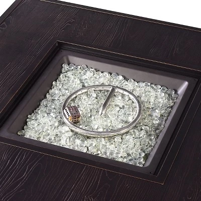 5pc Set With 42" Square Outdoor Aluminum Fire Table & 4 Deep Seating Chairs - Oakland Living 5 5pc Set With 42" Square Outdoor Aluminum Fire Table & 4 Deep Seating Chairs - Oakland Living - Image 5