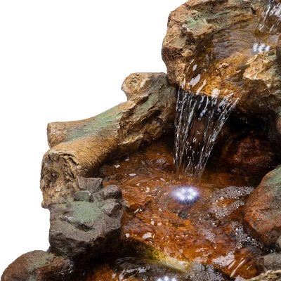 20" Cascading Stone River Fountain With LED Lights Cool White - Alpine Corporation 5 20" Cascading Stone River Fountain With LED Lights Cool White - Alpine Corporation - Image 5
