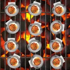 12pk Grillable Stainless Steel Clam Shells - Outset -Quality Garden Outdoor Store GUEST 80bca6bc 0e6b 4603 8dc0 474cd2c7a458