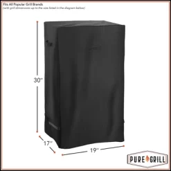 Pure Grill 30-inch Smoker BBQ Grill Cover For Electric Vertical Smokers, Universal Fit Cover 19" X 17" X 30" 10 Pure Grill 30-inch Smoker BBQ Grill Cover For Electric Vertical Smokers, Universal Fit Cover 19" X 17" X 30" -Quality Garden Outdoor Store GUEST 80d33525 dc41 499d 9137 042f3e31fca8