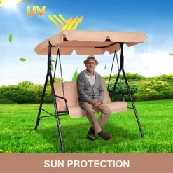 Costway Loveseat Patio Canopy Swing Glider Hammock Cushioned Steel Frame Outdoor -Quality Garden Outdoor Store GUEST 81ceb4af 6852 4c02 ace3 a6952b3cd64e