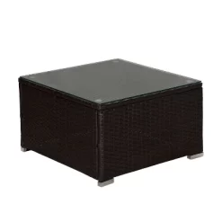 5pc Outdoor Rattan Wicker Conversation Set - Brown/Beige/Red - GODEER -Quality Garden Outdoor Store GUEST 8223b775 cb46 4fca adaa 9a124a07bab0