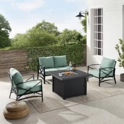 Kaplan 4pc Outdoor Conversation Set With Dante Fire Table - Mist - Crosley 16 Kaplan 4pc Outdoor Conversation Set With Dante Fire Table - Mist - Crosley -Quality Garden Outdoor Store GUEST 8269f05e 9308 40e6 a9e9 45d40b4f88a5