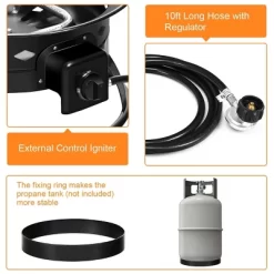 Costway Portable Fire Pit Outdoor 58,000 BTU Propane Patio Lava Rocks Camping Events 12 Costway Portable Fire Pit Outdoor 58,000 BTU Propane Patio Lava Rocks Camping Events -Quality Garden Outdoor Store GUEST 8282f699 a933 41f9 b395 5738beb75b53