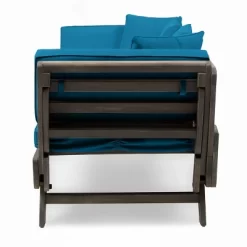 Ottavio Outdoor Acacia Wood Expandable Daybed With Cushions - Dark Teal/Gray - Christopher Knight Home -Quality Garden Outdoor Store GUEST 828482eb 62d5 4a29 9056 33fa35c763ab