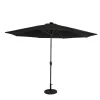 11' X 11' Calypso II Market Patio Umbrella With Solar LED Strip Lights Black - Island Umbrella