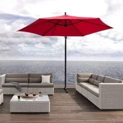 10' X 10' Outdoor Hanging Offset Cantilever Patio Umbrella With Easy Tilt - Devoko -Quality Garden Outdoor Store GUEST 8373791c 273d 4b58 ada5 fa42abd5c948