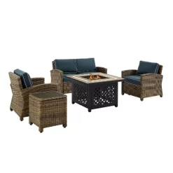 Crosley 5pc Bradenton Steel Outdoor Patio Fire Pit Furniture Set -Quality Garden Outdoor Store GUEST 83cfc4a3 0620 40cd a902 581d6b40223f