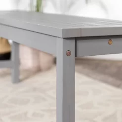 Ravenscroft Modern Boho Acacia Wood Slat Top Outdoor Dining Bench - Gray Wash - Saracina Home -Quality Garden Outdoor Store GUEST 83e31abd 7d66 4c84 9cc7 8bdac5e55deb