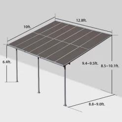 Aoodor Wall Mount Gazebo Outdoor Pergola Polycarbonate Gazebo Panels Canopy -Quality Garden Outdoor Store GUEST 84357ac9 6f38 456c 889a 6bea174ae545