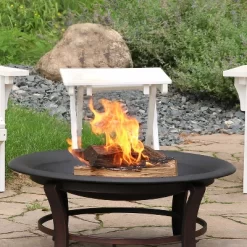 Sunnydaze Decor Sunnydaze Outdoor Camping Or Backyard Replacement Round Steel With Heat-Resistant Paint Finish Fire Pit Bowl - Black -Quality Garden Outdoor Store GUEST 8510f34b edc8 446f 813a d2f5b7facf41