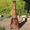 Sunnydaze Decor Sunnydaze Outdoor Backyard Large Freestanding Oxidized Steel Wood-Burning Fire Pit Chiminea - 70" - Rust Finish