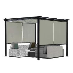 Aoodor 10 X 10 Ft Outdoor Pergola With Retractable Canopy, Aluminum Frame, 4 Pieces Patio Sun Shade Shelter For Backyard, Deck 16 Aoodor 10 X 10 Ft Outdoor Pergola With Retractable Canopy, Aluminum Frame, 4 Pieces Patio Sun Shade Shelter For Backyard, Deck -Quality Garden Outdoor Store GUEST 8680589f 34db 4d60 9ed9 85d9c6f25831