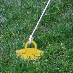 Sunnydaze Decor Sunnydaze Outdoor Tarp Tent Tie-Out Heavy-Duty Spiral Ground Anchor Stake With Folding Ring - Yellow -Quality Garden Outdoor Store GUEST 873541b2 d0cb 47e9 9a34 43ad8340fd57