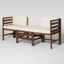 3pc Modular Acacia Wood Patio Chat Set With Cushions - Saracina Home 39 3pc Modular Acacia Wood Patio Chat Set With Cushions - Saracina Home -Quality Garden Outdoor Store GUEST 87867d10 2ed7 4519 8f7f 353e1fd3ffa4