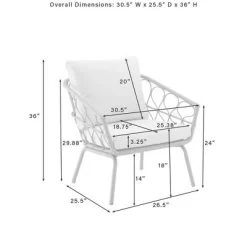 Juniper 4pc Outdoor Wicker Conversation Set - Cream/Natural -Crosley 27 Juniper 4pc Outdoor Wicker Conversation Set - Cream/Natural -Crosley -Quality Garden Outdoor Store GUEST 8821dbda b4d6 44a8 9197 57c0caccc46c