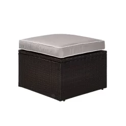 Palm Harbor Outdoor Wicker Ottoman - Gray - Crosley 12 Palm Harbor Outdoor Wicker Ottoman - Gray - Crosley -Quality Garden Outdoor Store GUEST 890374db 57fb 4950 bc09 67d32eadf432