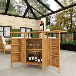 Patio Bar Table Teak - Olivia & May -Quality Garden Outdoor Store GUEST 893657b3 95f4 4742 8a1d c058be112ea7