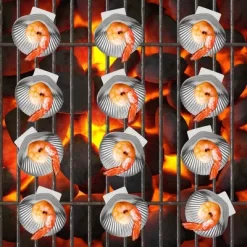 12pk Grillable Stainless Steel Clam Shells - Outset -Quality Garden Outdoor Store GUEST 896f2bef 34be 4427 8908 ce4205fa789c