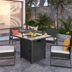 Yaheetech Gas Fire Pit Table Square With Ceramic Tabletop Outdoor 8 Yaheetech Gas Fire Pit Table Square With Ceramic Tabletop Outdoor -Quality Garden Outdoor Store GUEST 8a2e6e18 b90f 4878 b6c3 62af874709aa