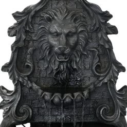 Sunnydaze Decor Sunnydaze 30"H Solar-Powered With Battery Pack Polyresin Stoic Courage Lion Head Outdoor Wall-Mount Fountain -Quality Garden Outdoor Store GUEST 8a537cd1 2673 4eac 9667 1c6597642ecc