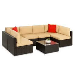 Best Choice Products 7-Piece Modular Outdoor Conversational Furniture Set, Wicker Sectional Sofas W/ Cover -Quality Garden Outdoor Store GUEST 8bc627ba 73a7 4744 9f7d 04407f1da2c2