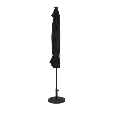 11' X 11' Calypso II Market Patio Umbrella With Solar LED Strip Lights Black - Island Umbrella 4 11' X 11' Calypso II Market Patio Umbrella With Solar LED Strip Lights Black - Island Umbrella - Image 4