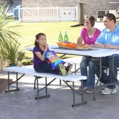 Folding Bench White Granite - Lifetime -Quality Garden Outdoor Store GUEST 8c694760 c449 46e3 af1c ff4b5a5802cc