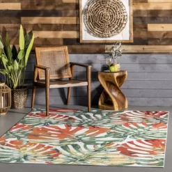 NuLOOM Contemporary Floral Janice Indoor/Outdoor Patio Area Rug