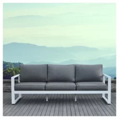 Baltic 1pc Metal Patio Sofa - White - Real Flame 7 Baltic 1pc Metal Patio Sofa - White - Real Flame -Quality Garden Outdoor Store GUEST 8cf00070 f8d1 4a72 aeb5 c6e5d2b22678