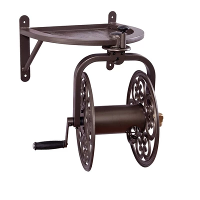 Liberty Garden LBG-710 Navigator Wall-Mounted 360 Degree Rotating Garden Hose Reel, Bronze, Holds 125-Feet Of 5/8 Inch Hose 1 Liberty Garden LBG-710 Navigator Wall-Mounted 360 Degree Rotating Garden Hose Reel, Bronze, Holds 125-Feet Of 5/8 Inch Hose