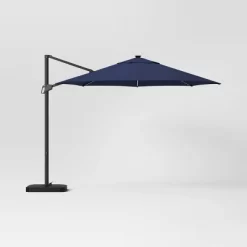 11'x11' Offset Solar Patio Umbrella - Black Pole - Threshold™ -Quality Garden Outdoor Store GUEST 8d69f96f db44 4b3a afcd 32a950477624