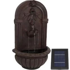 Sunnydaze Decor Sunnydaze 27"H Solar-Powered Polystone Florence Outdoor Wall-Mount Water Fountain -Quality Garden Outdoor Store GUEST 8d6a4a51 3f86 47b1 99de ebf4d751e64f