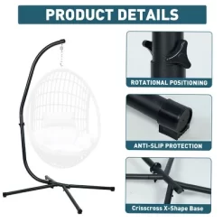 Hammock Steel C Stand -Stand For Hanging Hammock Chairs - 300 Pound Capacity, Black -Quality Garden Outdoor Store GUEST 8e41f660 421b 4874 93c0 c6b1dfc18241