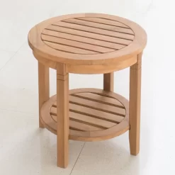 Cambridge Casual Teak Round Sherwood Patio Accent Table -Quality Garden Outdoor Store GUEST 8e99f5e6 f70f 461f b8fc 54cc6609b231