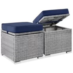 Best Choice Products Set Of 2 Wicker Ottomans, Multipurpose Furniture W/ Removable Cushions, Steel Frame -Quality Garden Outdoor Store GUEST 90cedb48 b1ba 4687 ad6b 1b4408b59260