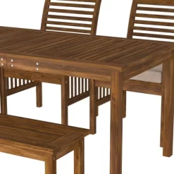 Ravenscroft 4pc Acacia Wood Patio Dining Set - Saracina Home -Quality Garden Outdoor Store GUEST 914c6e42 17c0 45e7 8628 77dcc0056746