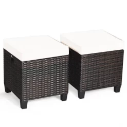 Costway 2PCS Patio Rattan Ottoman Cushioned Seat Beige 16 Costway 2PCS Patio Rattan Ottoman Cushioned Seat Beige -Quality Garden Outdoor Store GUEST 91bed42b b651 48ca af5d 1d30a0af942f