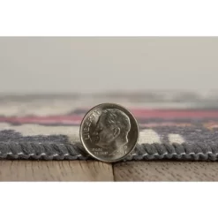 Govan Washable Outdoor Rug Ivory/Charcoal - Linon -Quality Garden Outdoor Store GUEST 92b420fe 5a9a 49b7 b10b e6aa662637ef