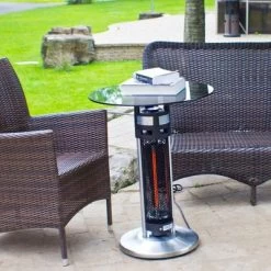 Infrared Electric Bistro Table Outdoor Heater - Black - EnerG+