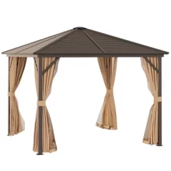 Outsunny 10x10 Hardtop Gazebo With Aluminum Frame, Permanent Metal 13 Outsunny 10x10 Hardtop Gazebo With Aluminum Frame, Permanent Metal -Quality Garden Outdoor Store GUEST 936800dc 1bd5 49c8 bd53 60c785870010