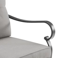 5pc Dahlia Outdoor Steel Set With Fire Table Taupe/Matte Black - Crosley -Quality Garden Outdoor Store GUEST 93c561e7 4093 467f 9a63 459718bdd9e1