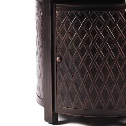 5pc Set With 34" Outdoor Round Aluminum Propane Fire Table & 4 Deep Seating Swivel Rocking Chairs & Lid - Oakland Living -Quality Garden Outdoor Store GUEST 93dc8bae 547b 48de aa88 89e0fa97d8ec