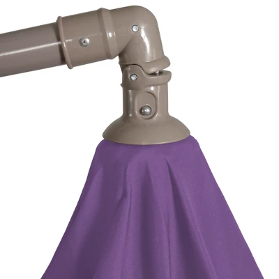 Northlight 10ft Offset Outdoor Patio Umbrella With Hand Crank, Purple 1 Northlight 10ft Offset Outdoor Patio Umbrella With Hand Crank, Purple