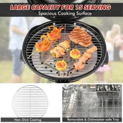 Costway Portable 1600W Electric BBQ Grill With Temperature Control & Grease Collector Red/Black -Quality Garden Outdoor Store GUEST 958eba07 b227 45fc a26a 2c63bebf4e2d